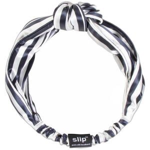 Slip Pure Silk Knot Headband Black White Stripe